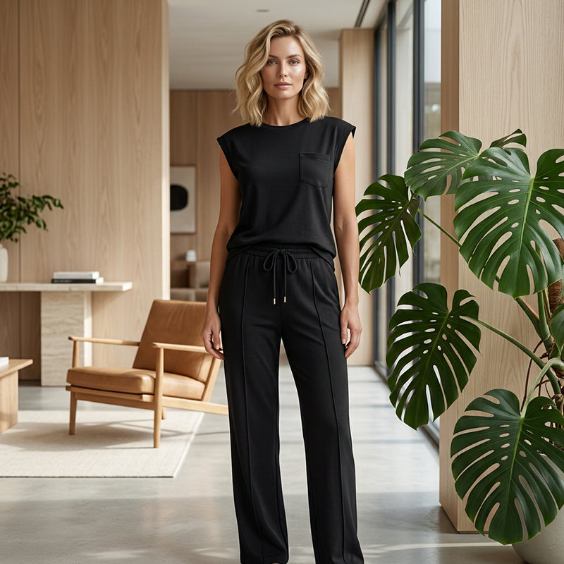Serena Set - Mouwloze Top met Trekkoordbroek