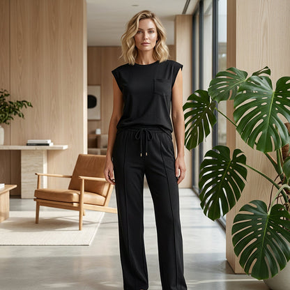 Serena Set - Mouwloze Top met Trekkoordbroek