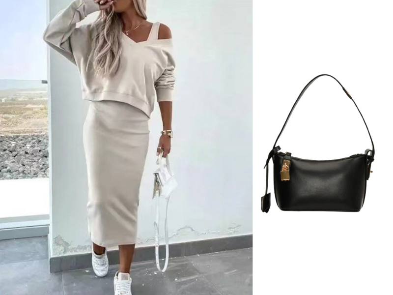 Marisa Set - Mouwloze Jurk met V-Hals Trui