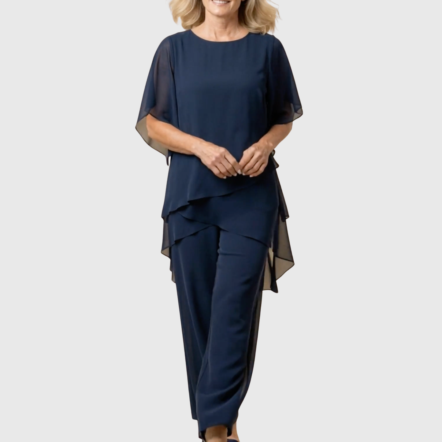 Chiara Set - Chiffon Top met Wijde Broek