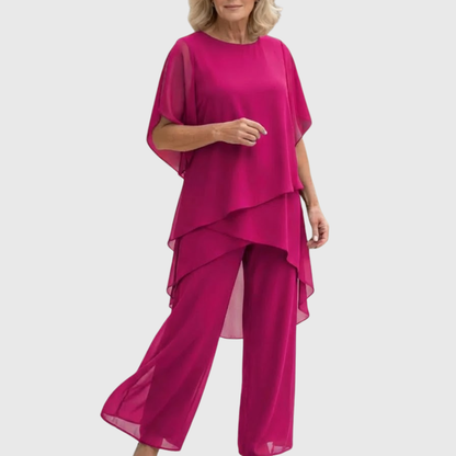 Chiara Set - Chiffon Top met Wijde Broek