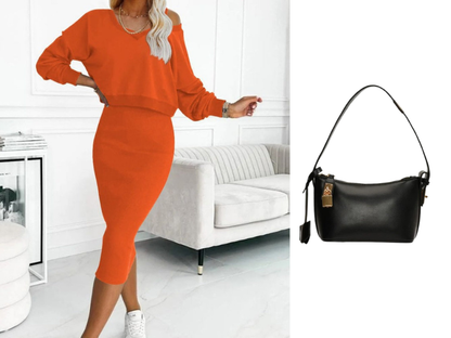 Marisa Set - Mouwloze Jurk met V-Hals Trui