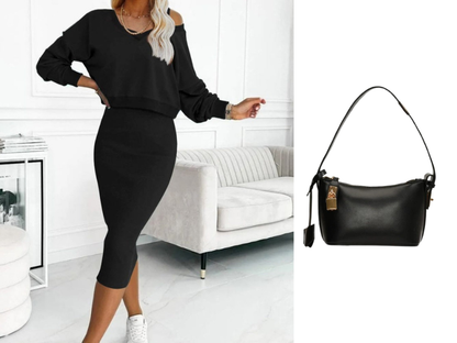 Marisa Set - Mouwloze Jurk met V-Hals Trui