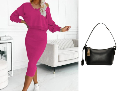 Marisa Set - Mouwloze Jurk met V-Hals Trui