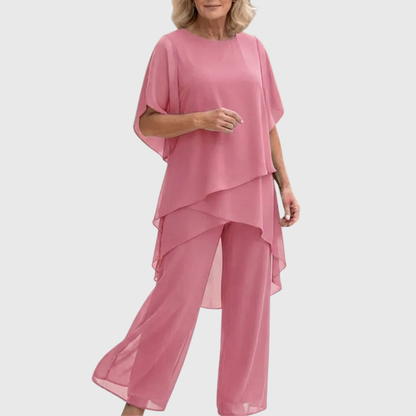 Chiara Set - Chiffon Top met Wijde Broek
