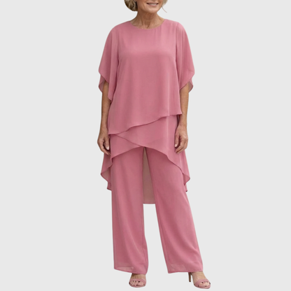 Chiara Set - Chiffon Top met Wijde Broek