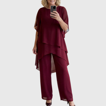 Chiara Set - Chiffon Top met Wijde Broek