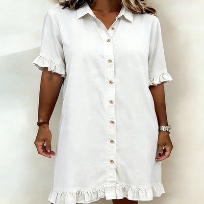 DenimBelle elegante denim jurk - Elyssor