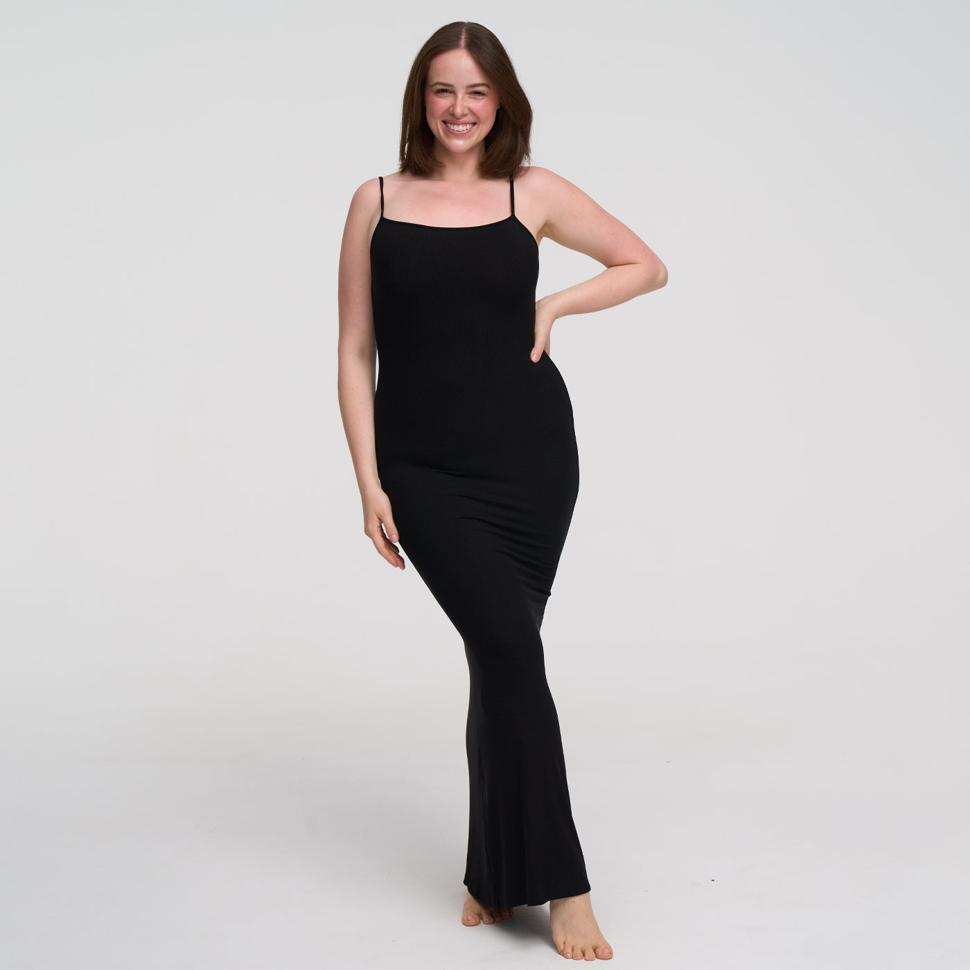 RivaBelle geribbelde cami maxi-jurk - Elyssor