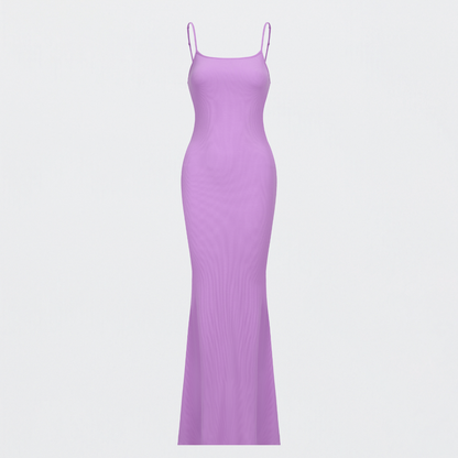 Riviera Geribbelde Maxi-jurk
