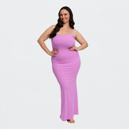 Riviera Geribbelde Maxi-jurk