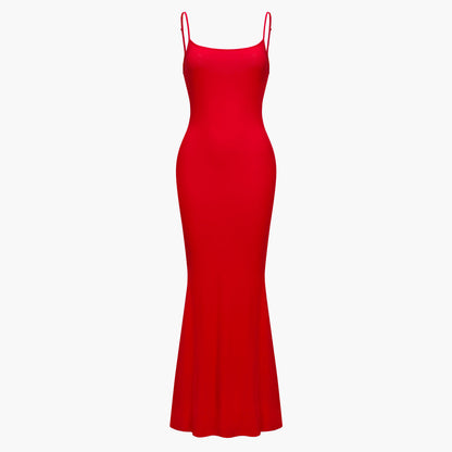 Riviera Geribbelde Maxi-jurk