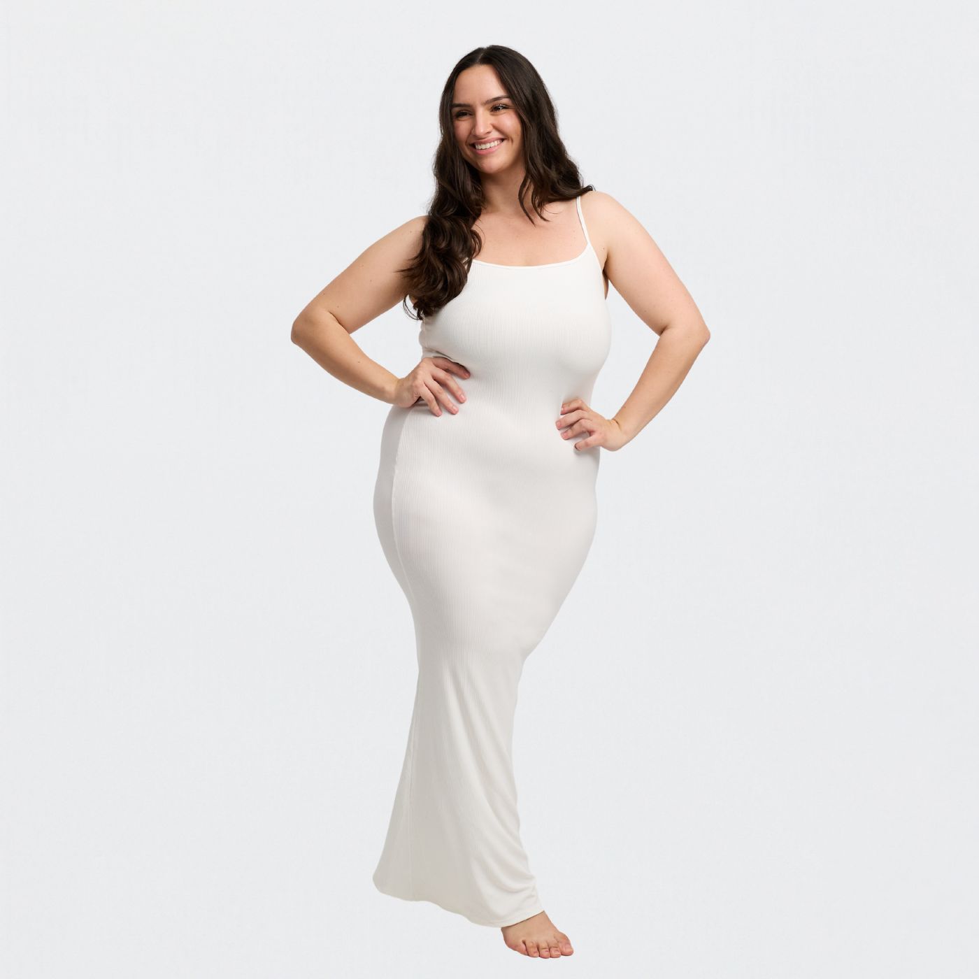 Riviera Geribbelde Maxi-jurk