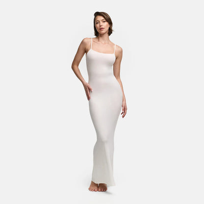 Riviera Geribbelde Maxi-jurk