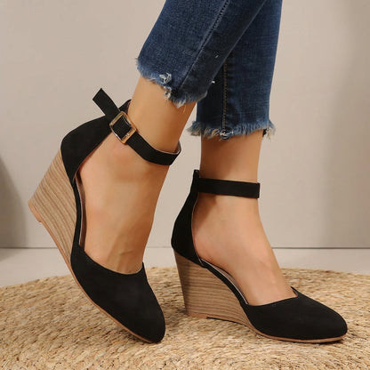 Mira – Wedge Sandalen met Puntige Neus