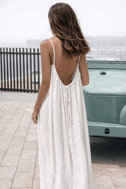 Serafina Maxi Jurk – Elegante Jurk met Open Rug