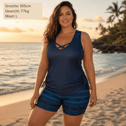 Mireia Tankiniset – Boho-print met Hoge Taille Short