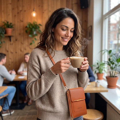 Nova Crossbody Tas – Bedien je Telefoon door het Venster