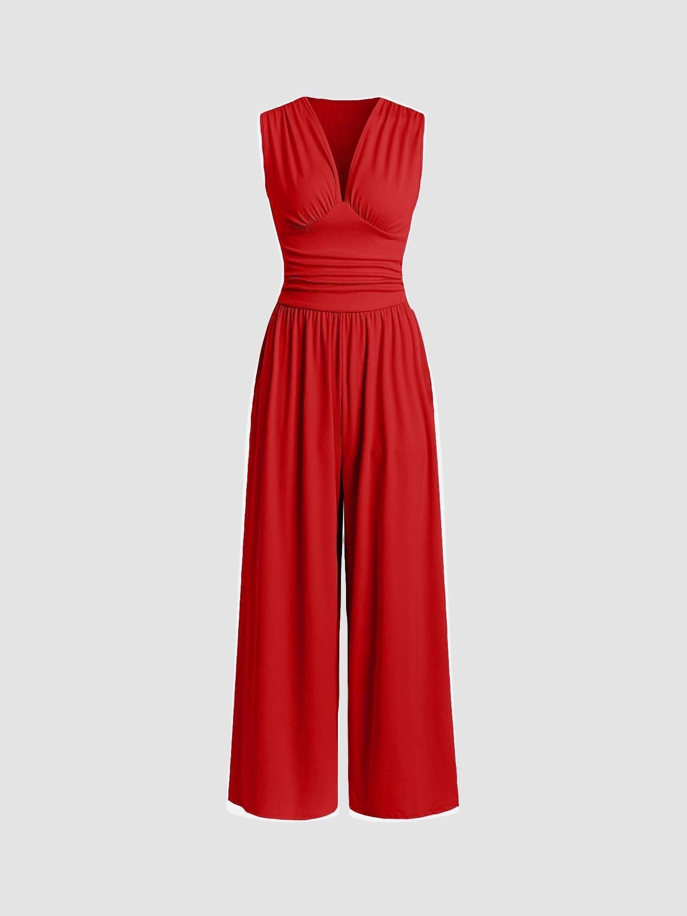Ivy – Mouwloze Wijde Jumpsuit