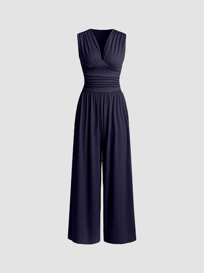 Ivy – Mouwloze Wijde Jumpsuit