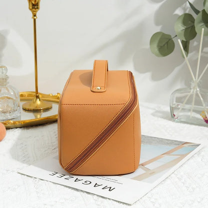Rose Make-uptas geopend met overzichtelijke indeling – Elyssor Fashion