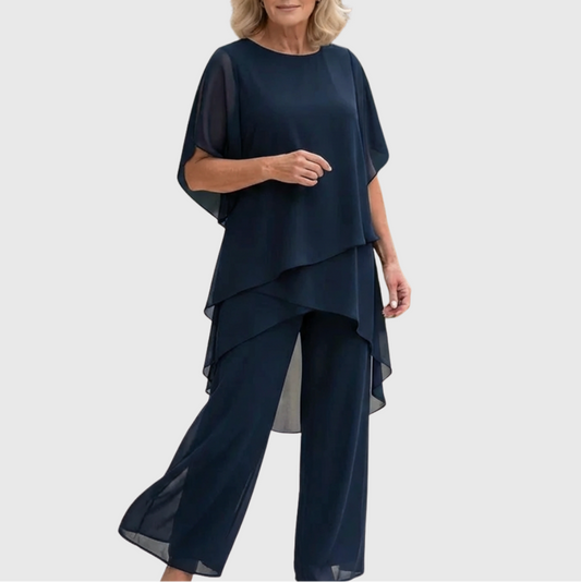 Chiara Set - Chiffon Top met Wijde Broek