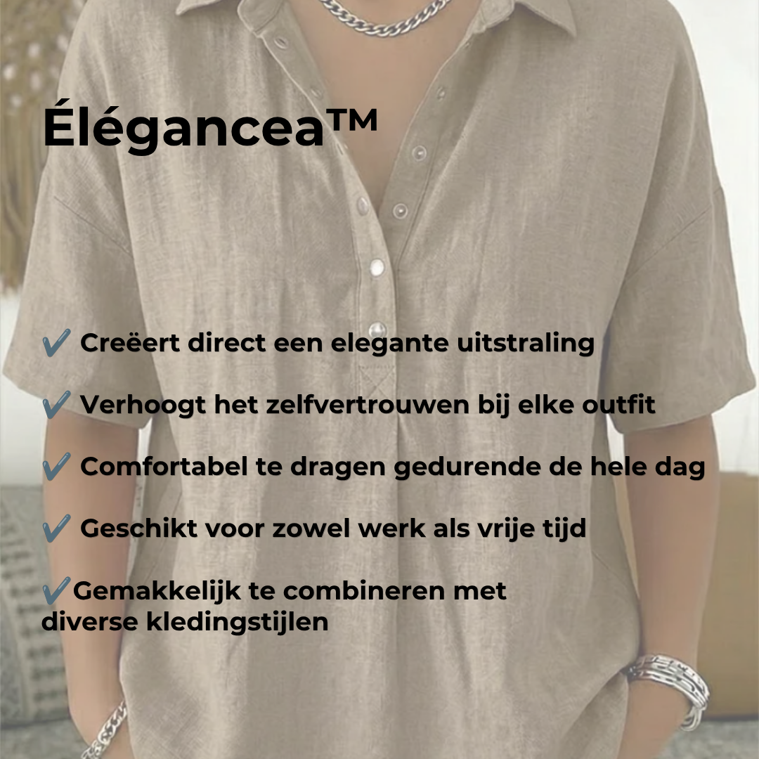 Élégancea blouse met kraag en knoopdetails - Elyssor