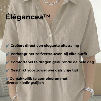Élégancea blouse met kraag en knoopdetails - Elyssor