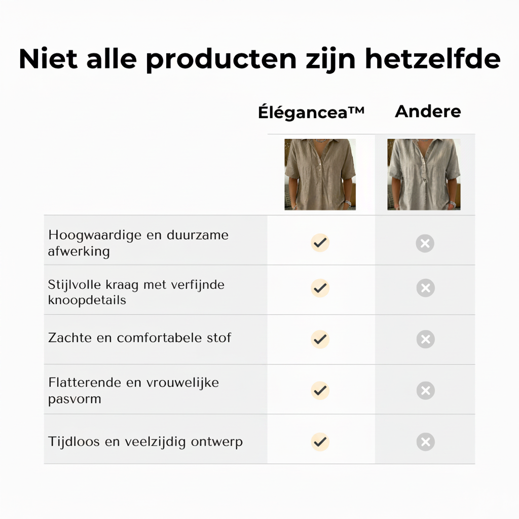 Élégancea blouse met kraag en knoopdetails - Elyssor