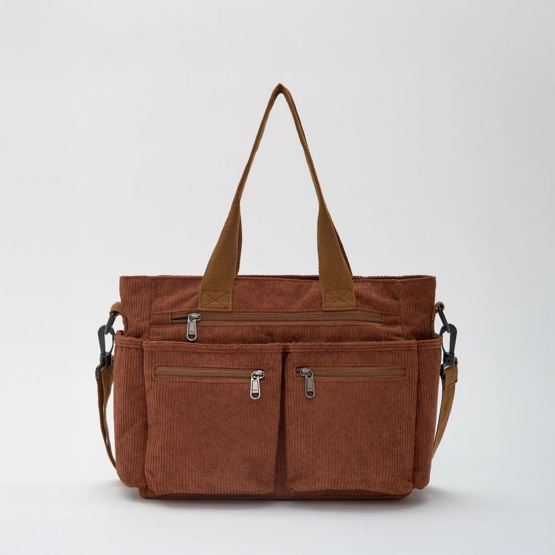 Alba Crossbody Tas in bruin ribfluweel – Elyssor Fashion
