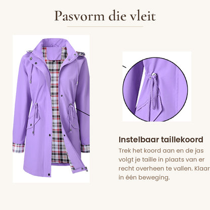 Carlotta regenjas met instelbaar taillekoord voor een vleiende pasvorm – Elyssor Fashion