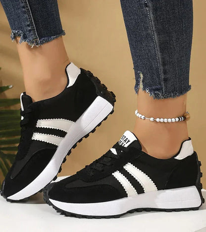 Elara orthopedische wandelsneakers met plateauzool en voetboogsteun, zwart – Elyssor Fashion
