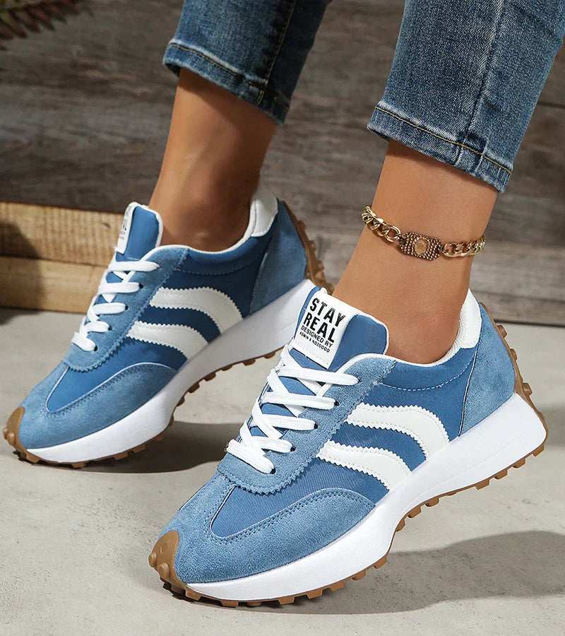 Elara orthopedische wandelsneakers met plateauzool en voetboogsteun, blauw – Elyssor Fashion
