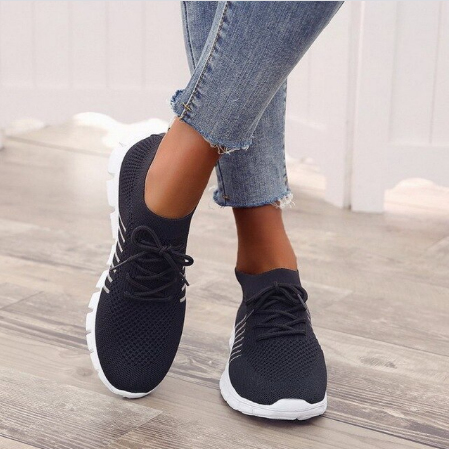 Fiora orthopedische comfortsneakers in zwart – Elyssor Fashion