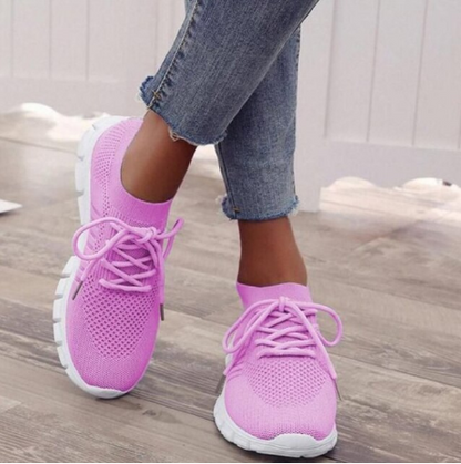 Fiora orthopedische comfortsneakers in paars – Elyssor Fashion