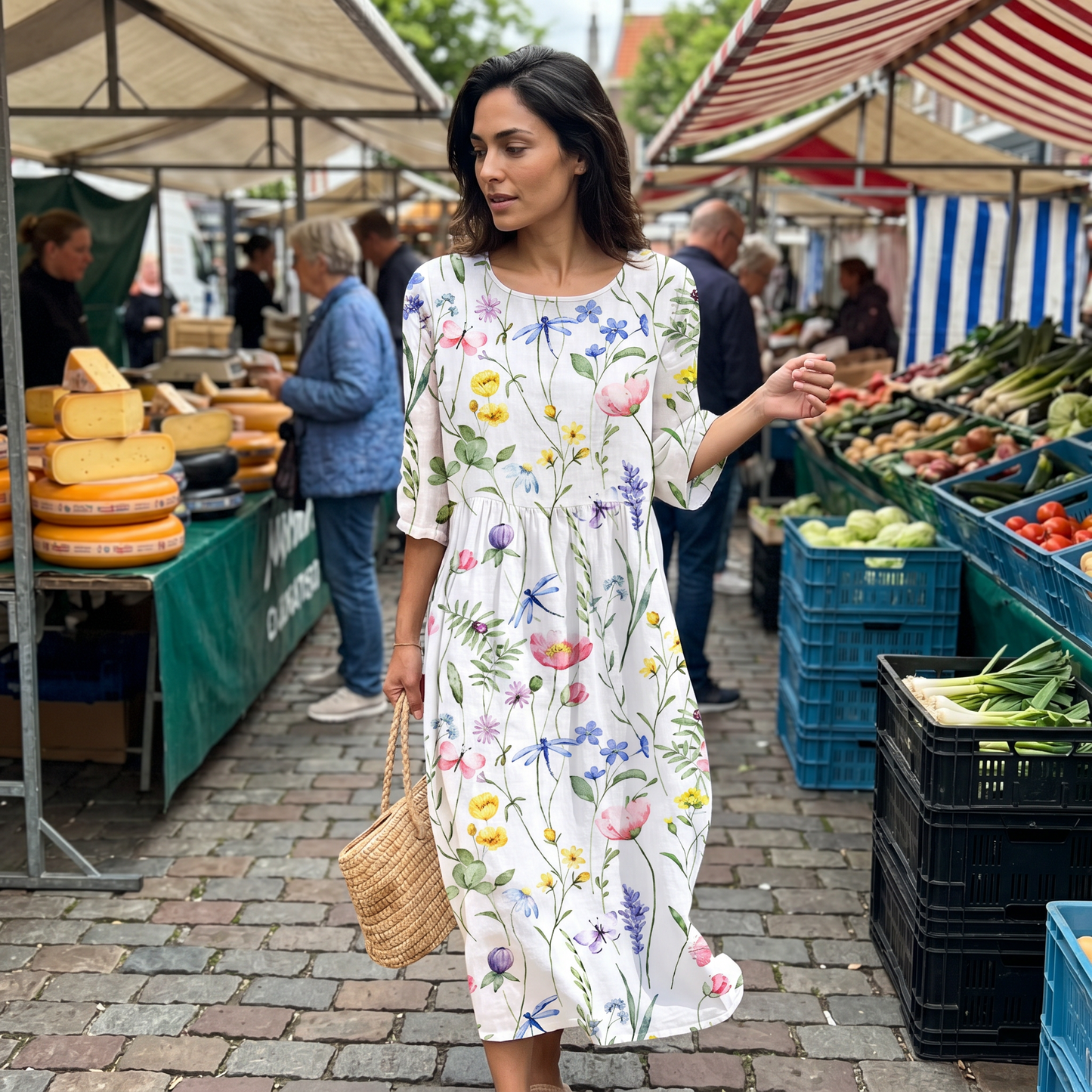 Giulia bloemenjurk op de markt