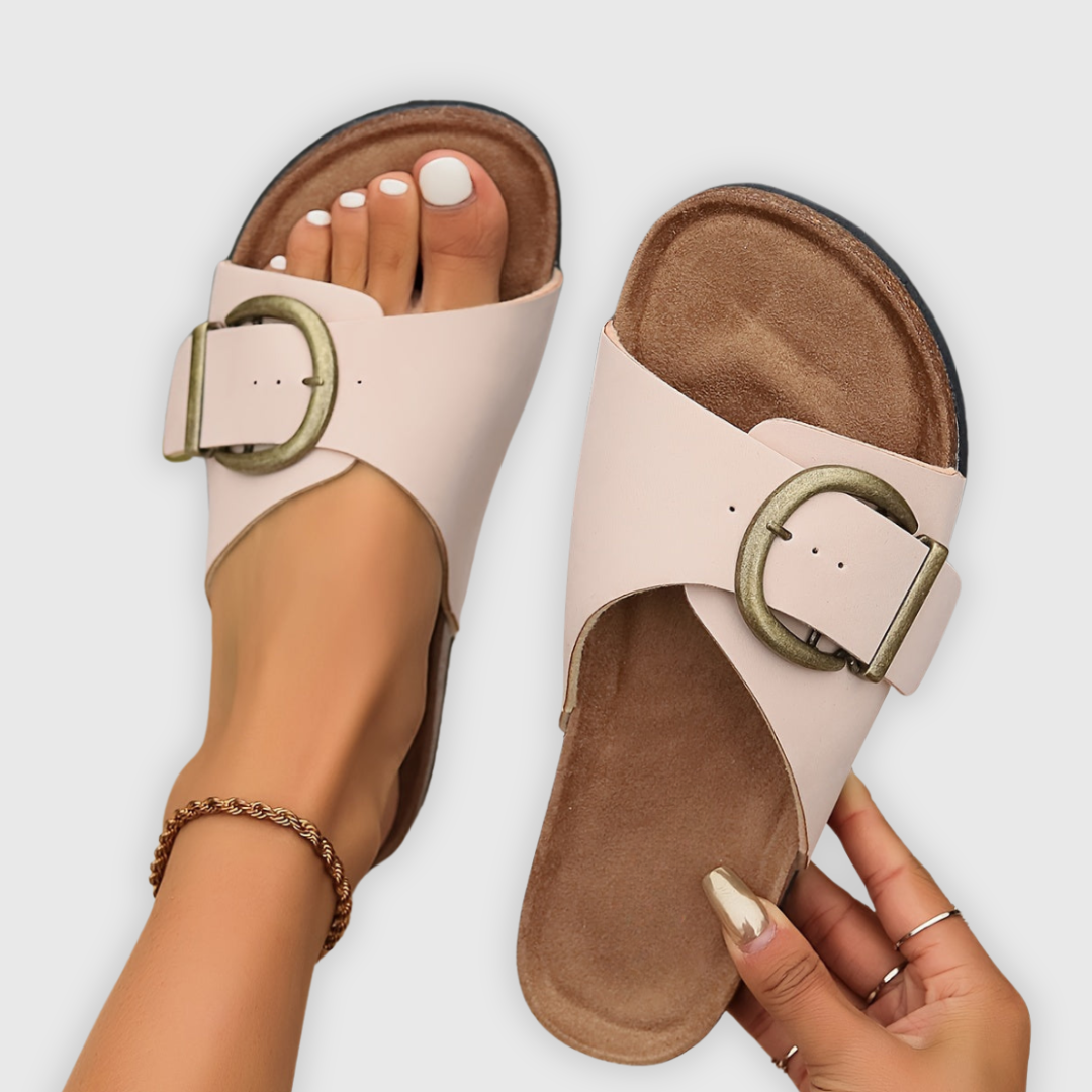 Inge comfortsandalen met voetboogsteun lichtroze – Elyssor Fashion