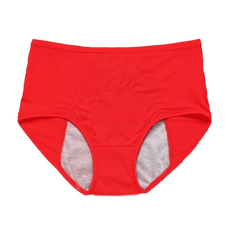 Lucia lekvrije slip met hoge taille in rood – Elyssor Fashion