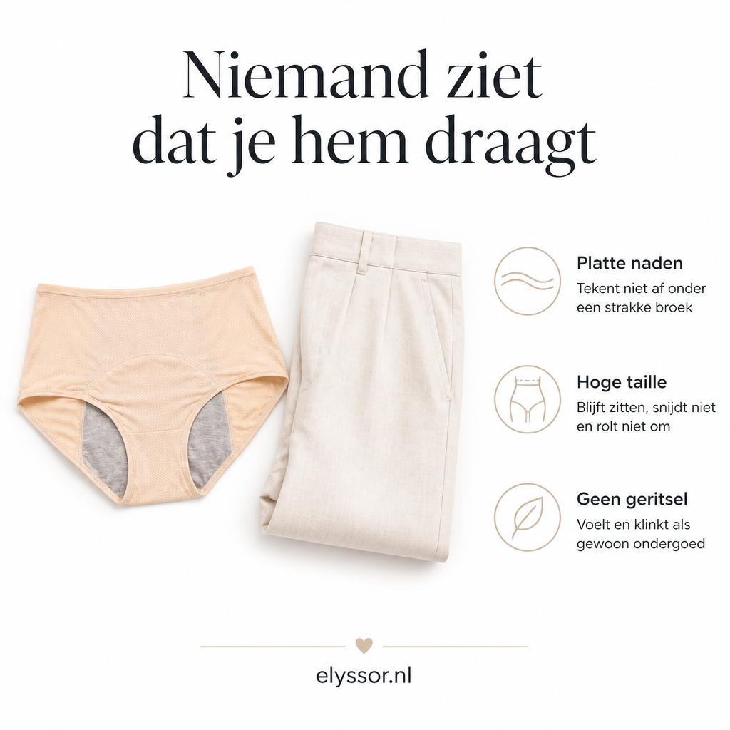 De Lucia lekvrije slip tekent niet af onder je kleding: platte naden, hoge taille en geen geritsel – Elyssor Fashion