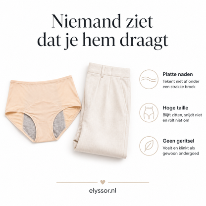 De Lucia lekvrije slip tekent niet af onder je kleding: platte naden, hoge taille en geen geritsel – Elyssor Fashion