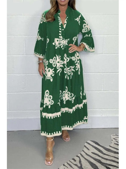 Amalfi Maxi Jurk – Luxe Bohemian Jurk met Borduurlook