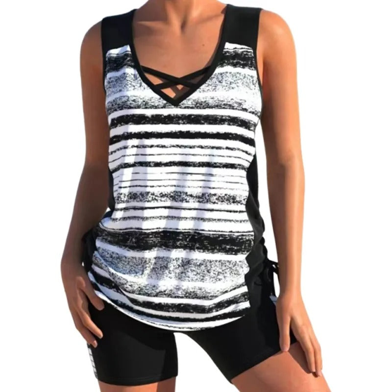 Mireia Tankiniset – Boho-print met Hoge Taille Short