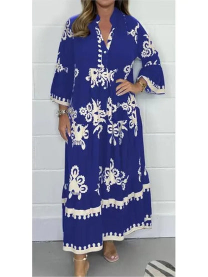 Amalfi Maxi Jurk – Luxe Bohemian Jurk met Borduurlook