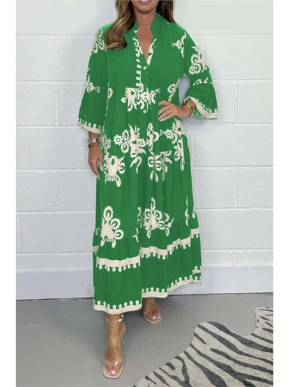 Amalfi Maxi Jurk – Luxe Bohemian Jurk met Borduurlook