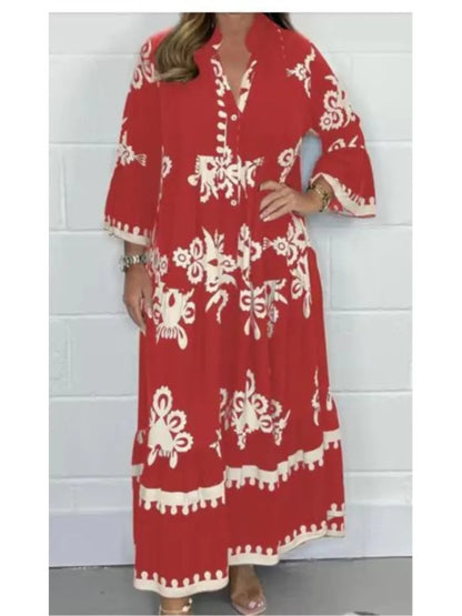 Amalfi Maxi Jurk – Luxe Bohemian Jurk met Borduurlook