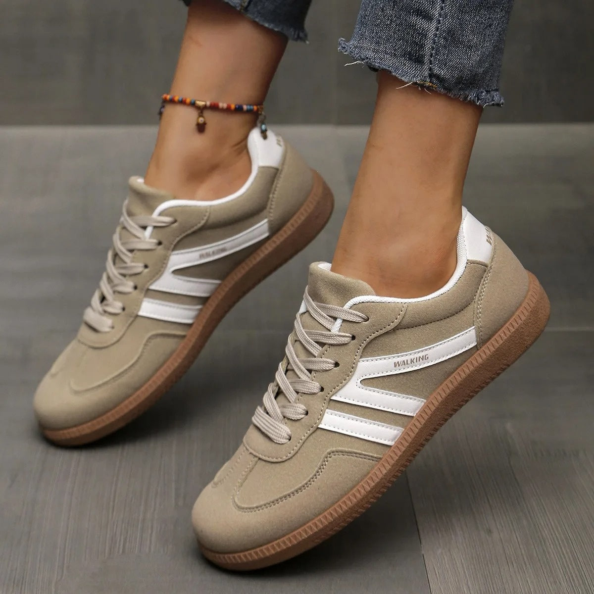 Milena Retro Sneakers met Suèdelook