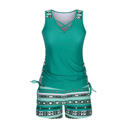 Mireia Tankiniset – Boho-print met Hoge Taille Short