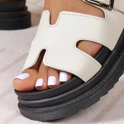 Noora elegante comfortsandalen detail van het voetbed wit – Elyssor Fashion