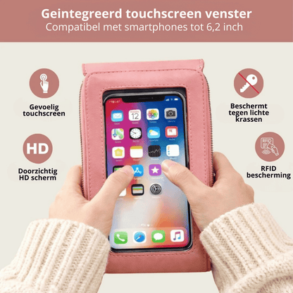 Nova Crossbody Tas – Bedien je Telefoon door het Venster