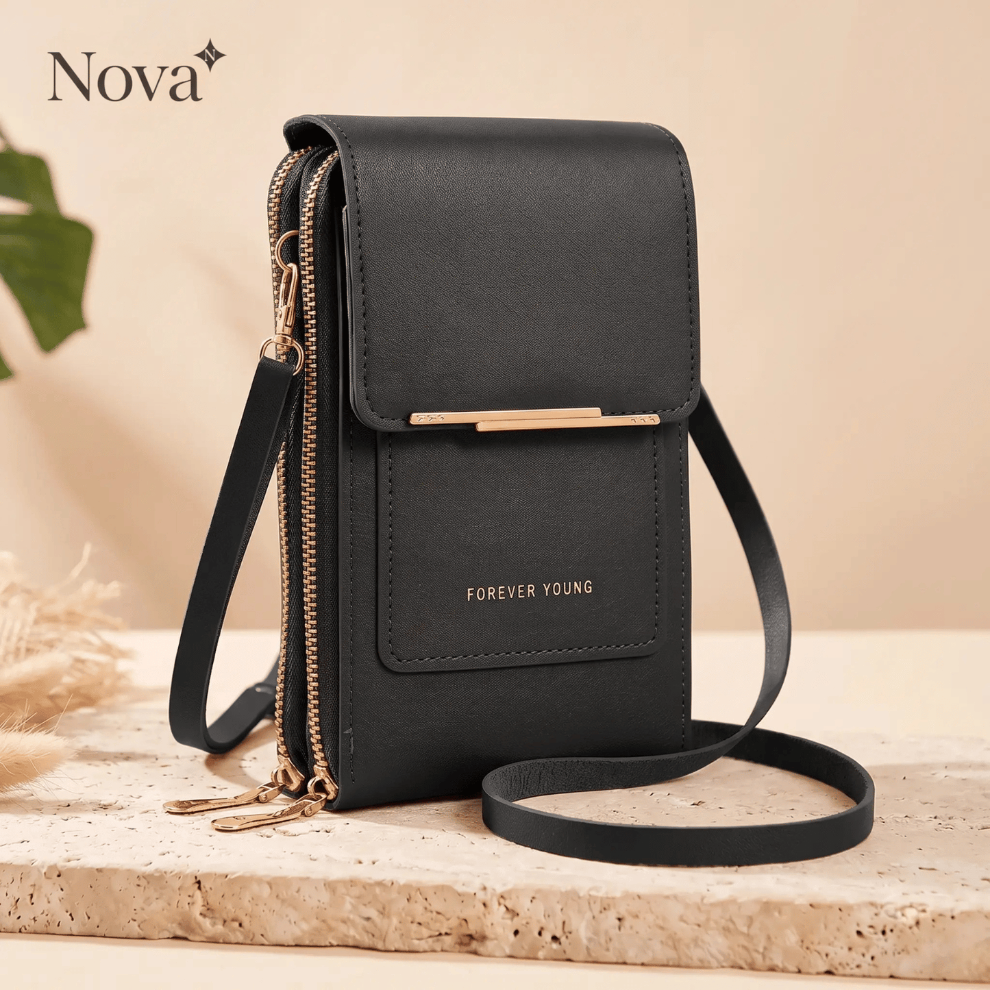Nova Crossbody Tas – Bedien je Telefoon door het Venster